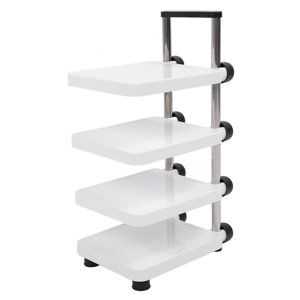 Multifunctional Pan Pot Rack 4 Tier Adjustable Pan Organzier Rack Space Saving Kitchen Storage