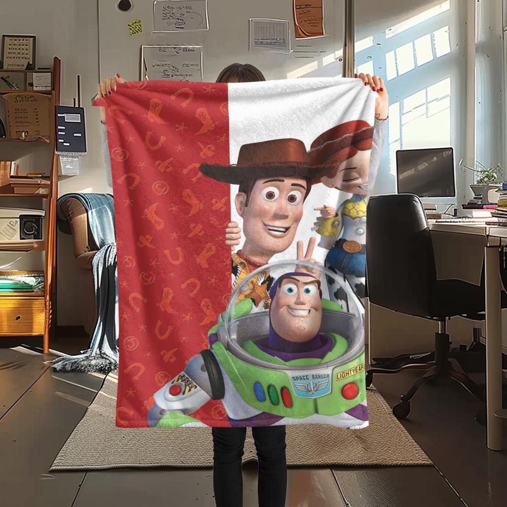 Toy Story Woody Character Print Blanket Suitable For All Seasons Home Decor Digital Printing Office Rest Blanket Machine Washable