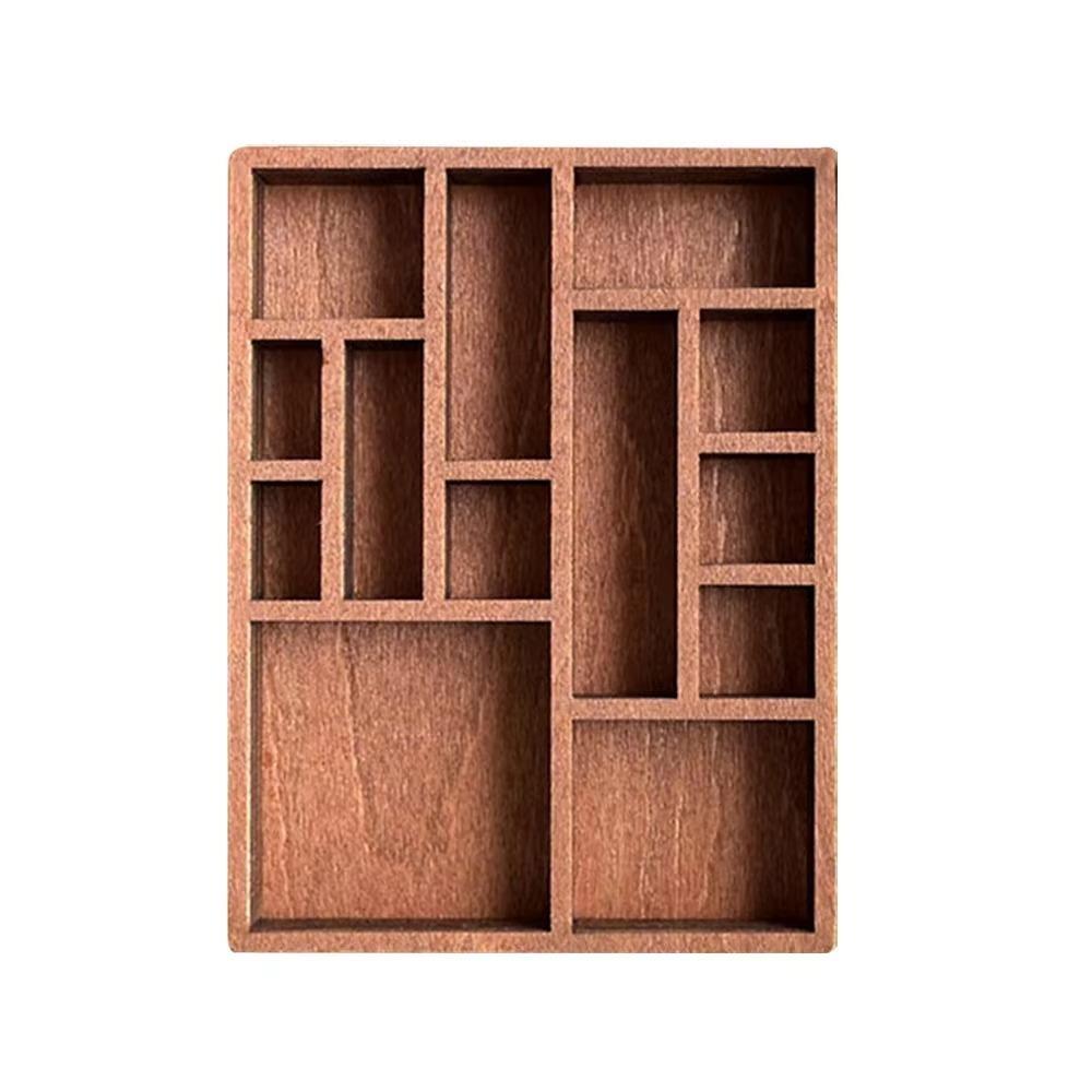 Miniature Crystal Mini Jewelry Holder Multi Compartments Dollhouse Shelf  Doll House Decor