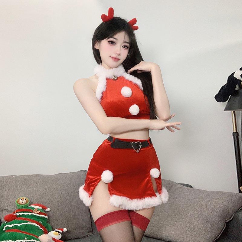Sexy lingerie elk christmas uniform bunny suit pajamas costume women