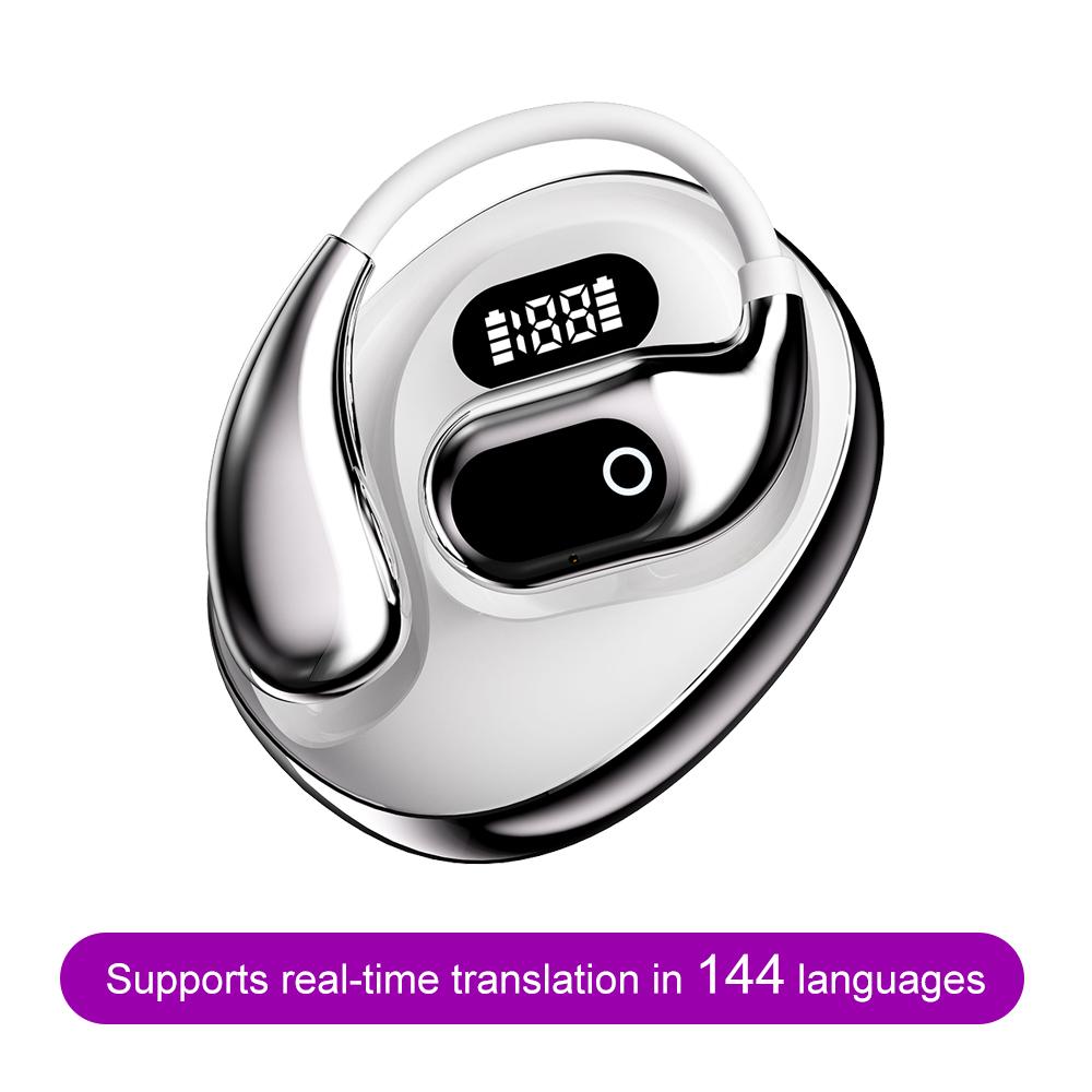 144-Language AI Translator Headphones Bluetooth 5.3 Wireless Two-Way Real-Time Translation For Business Global Travelers Earbuds