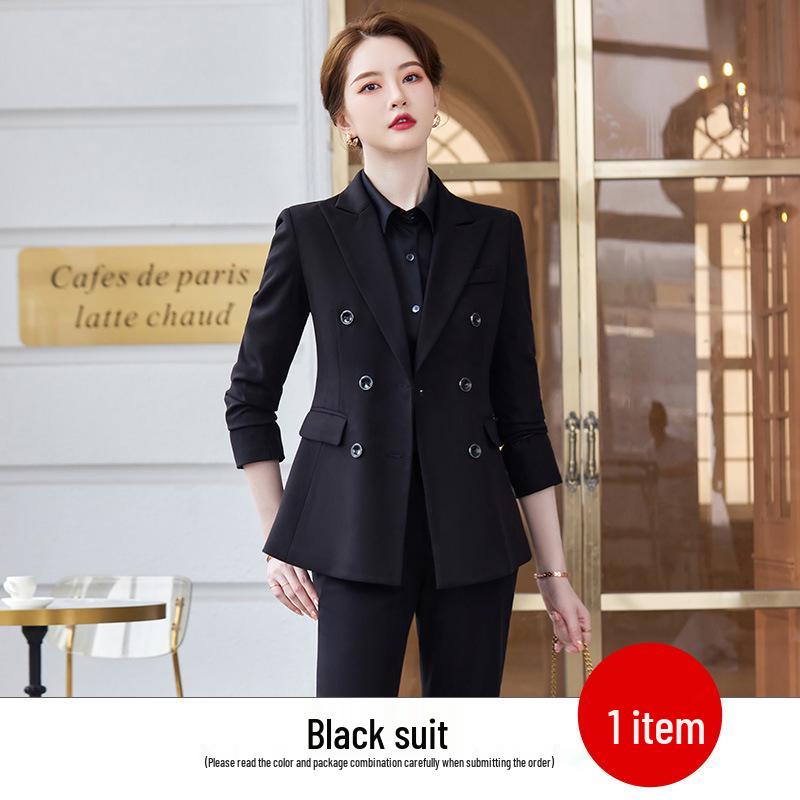 2023 High-End Women's Autumn Pant Suit: Elegant Formal Blazer Set for Professional Wear