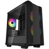 PC Case - DEEPCOOL - R-CC360-BKAPM3-G-1 - CC360 ARGB - Mini Tower - Micro-ATX Form Factor - 3 ARGB Fans - Black