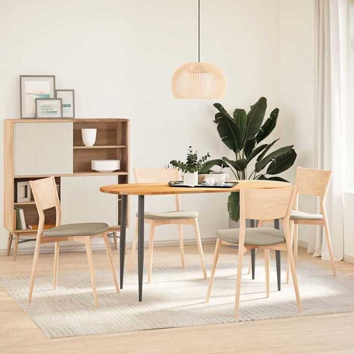 VidaXL Dessus de table 140x60x2 cm bois de chêne massif ovale, plateau de table basse, plateau de table de remplacement, 4009072