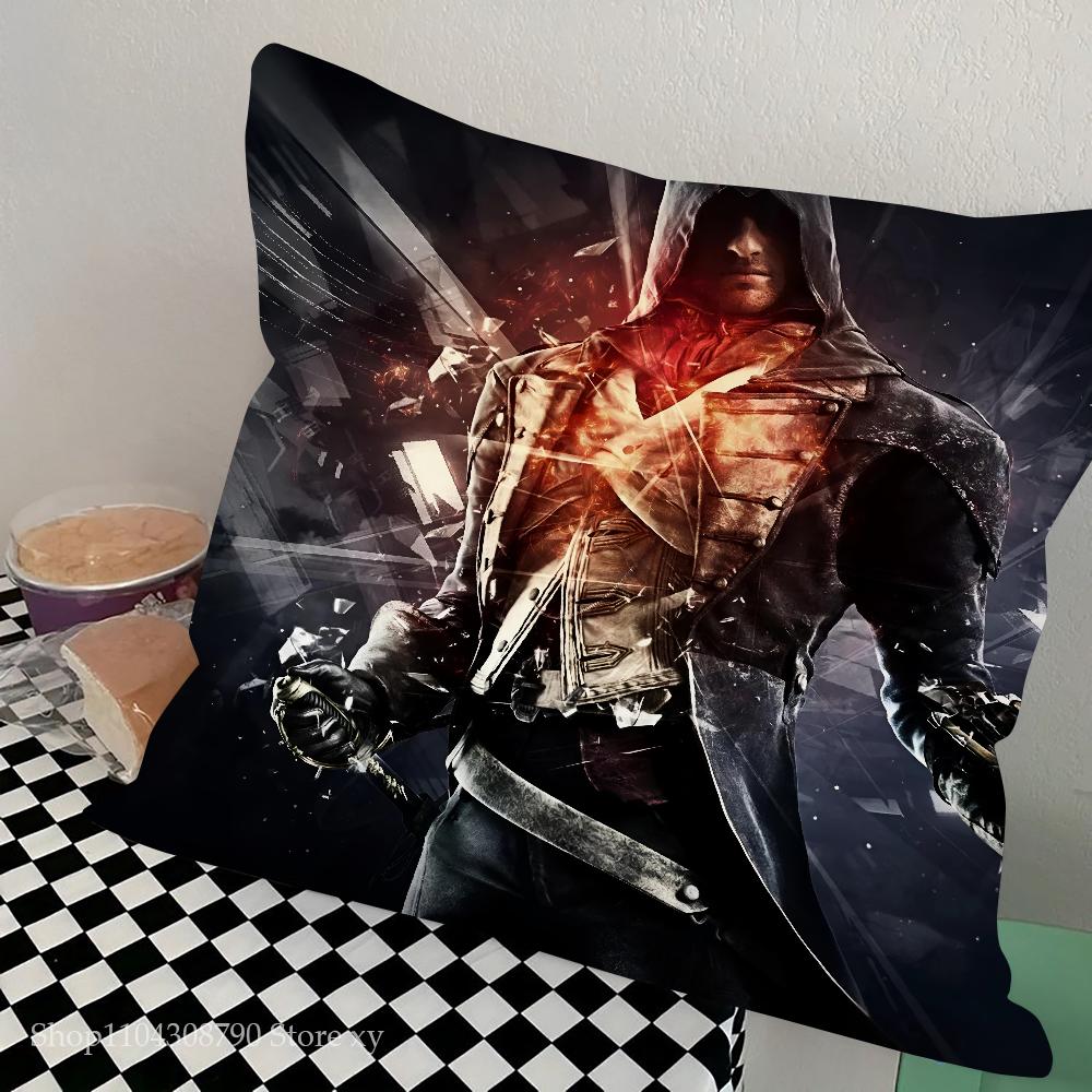 Game A-Assassins Creed Pillow Case Square Pillow Bedroom Sofa Leisure Comfort Cushion Car Living Room Home Decoration