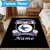 Custom Name Cardiff FC Crest Rug Game Carpet, Floor Mat for Bedroom Living Room Entryway Rug, Home Decor Idea Gift for Christmas Birthday