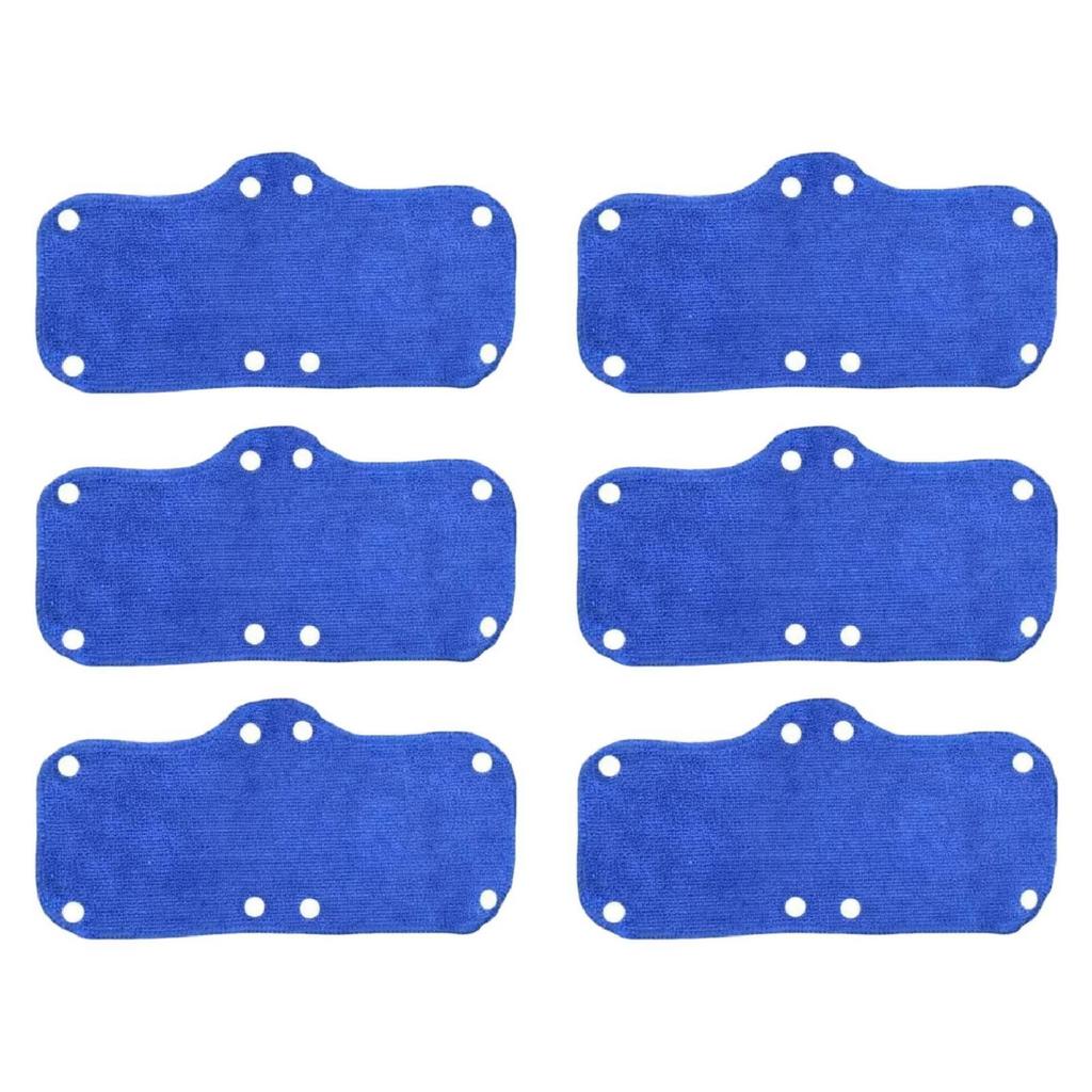 6 Pieces Blue Helmet Sweatband Absorbent Snap-Fastener-on