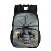 Helicopter Large Capacity Lightweight Round Front Bag Backpack New Mechanical Print Best Gift for Boys and Girls In School