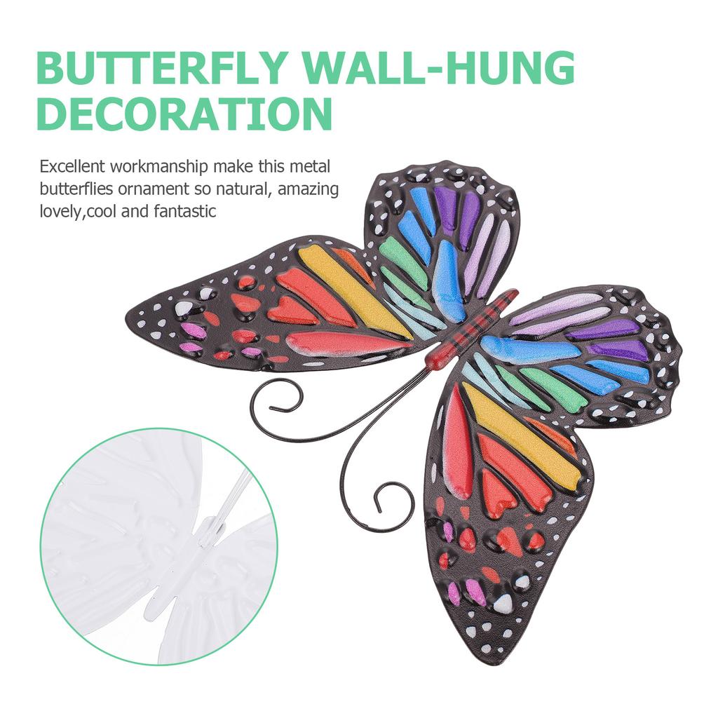 Butterfly Wall Decor Home Butterflies Sculpture Iron Decoration Outdoor Wrought Metal