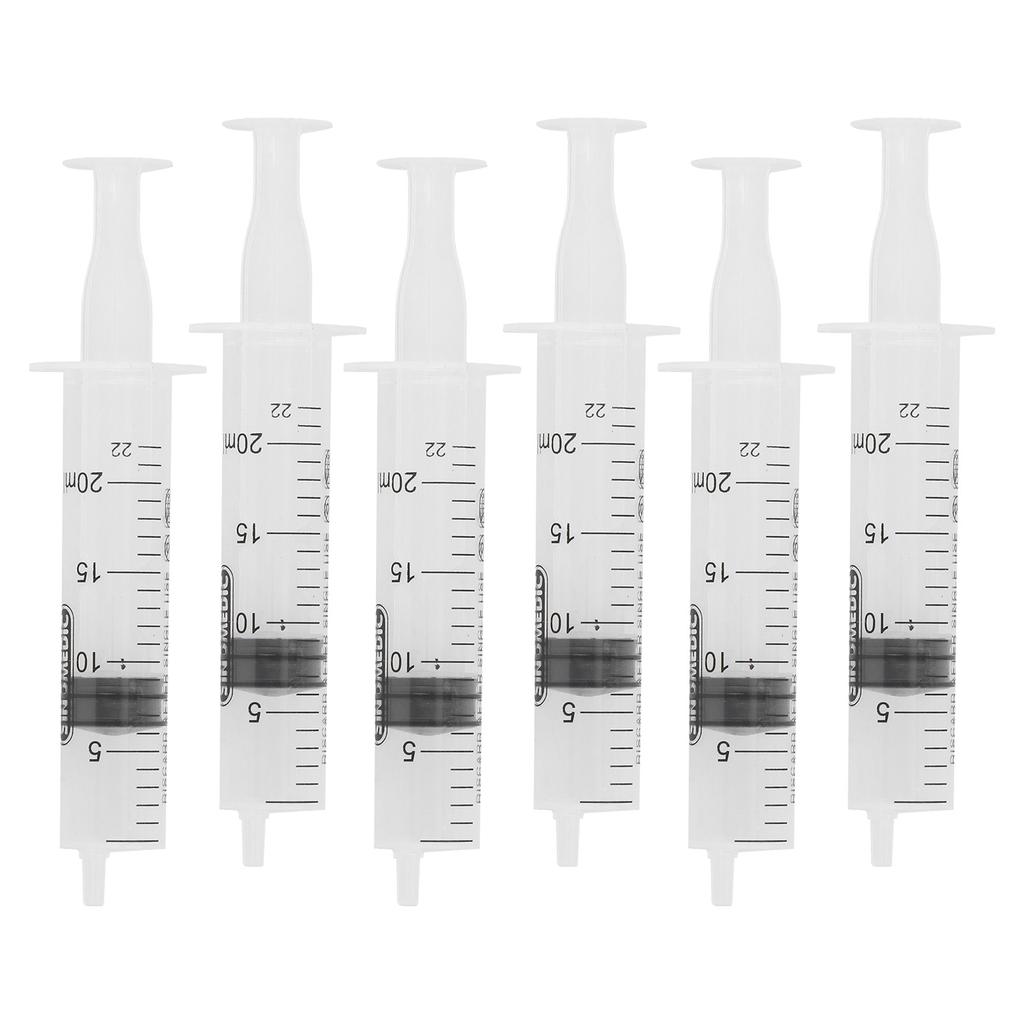 6pcs 20ml Syringe with Cap Liquid Makeup Perfume Toner Filling Dispense Syringe Tool
