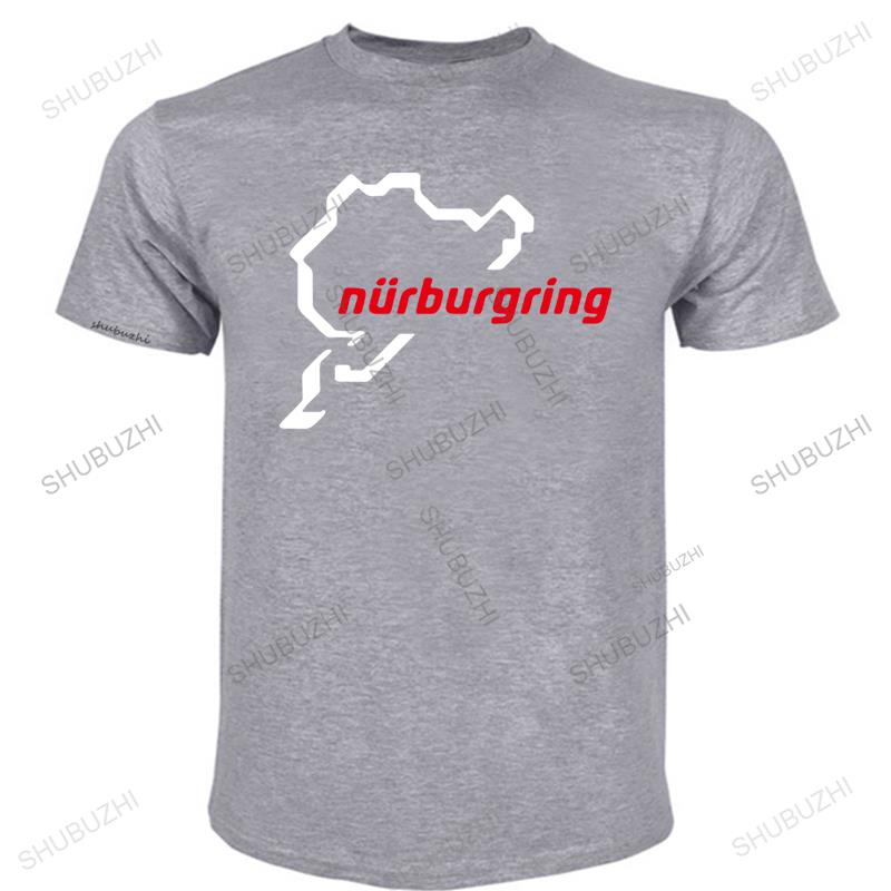 Unisex Luxus Baumwoll T-Shirt Unisex O-Ausschnitt T-Shirts Heißer Verkauf Klassisches Designauto Die Rennstrecke Nürburgring Lockere Oberteile Für Ihn Große Größen