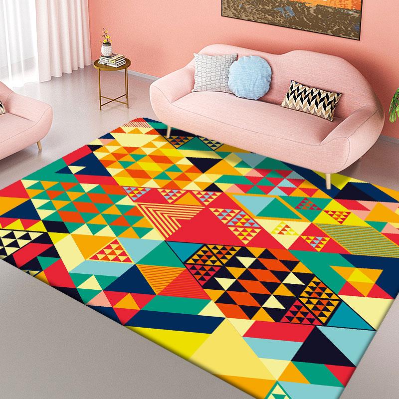 Geometric Style Porch Door Mat Non-slip Kitchen Living Room Carpet Bathroom Mat Indoor Carpet Door Mat Home