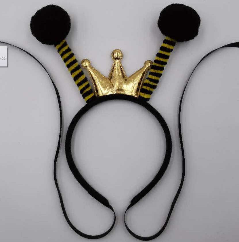 Bee Headband with Fluffy Ball Antennae for Kids & Adults