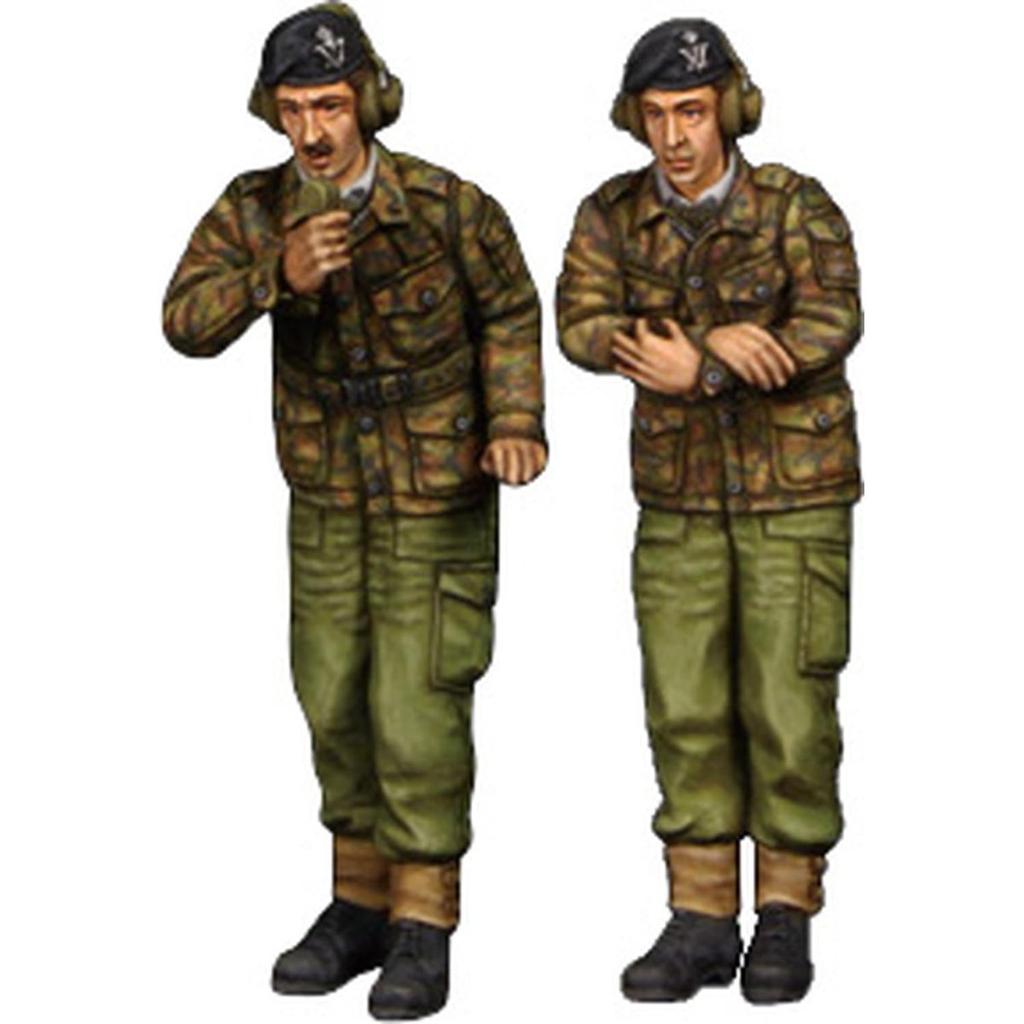 Valkyrie Miniature 1/35 British Army of the Rhine BAOR Tank Crew Set Germany 1960-1970s 2 Figures & 1 Bust Resin Kit VM35014