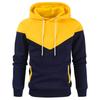 Autumn & Winter Youth Loose-Fit Three-Color Patchwork Hoodie (Plus Size, European Size)