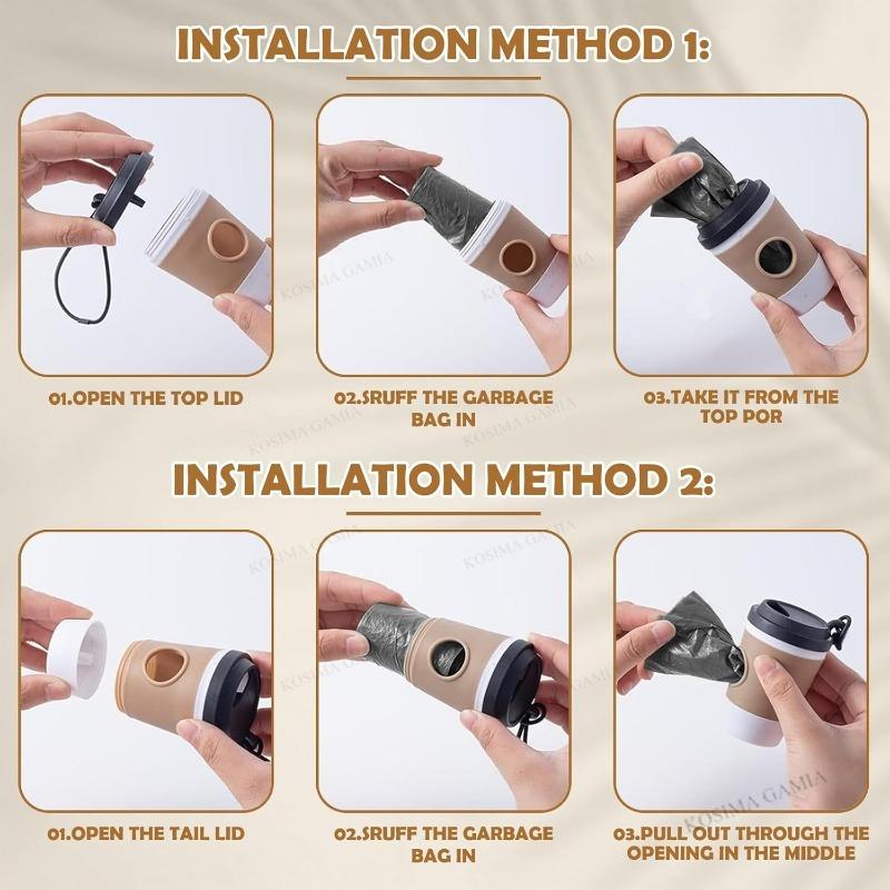 1PCS Dog Poop Bag Dispenser Holder Portable Plastic Dog Poop Bag Holder Outdoor Accessory for Pet Dog Outdoor Travel Accessory