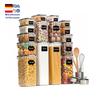 Food Grade PP Air Tight Storage Jars With Lids 16 Pack 7 Sizes Stackable Leakproof Kitchen Organizer for Snacks Cereals Sugar
