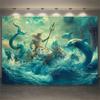2D Poseidon Sea God Backdrop for Mythology Theme Portrait & Cosplay Photoshoot