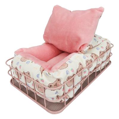 AINetJP Premium Hamster Bed, Small Animal House, Warm, Cold-Resistant, Windproof, Hanging/Freestanding, Washable (Pink)
