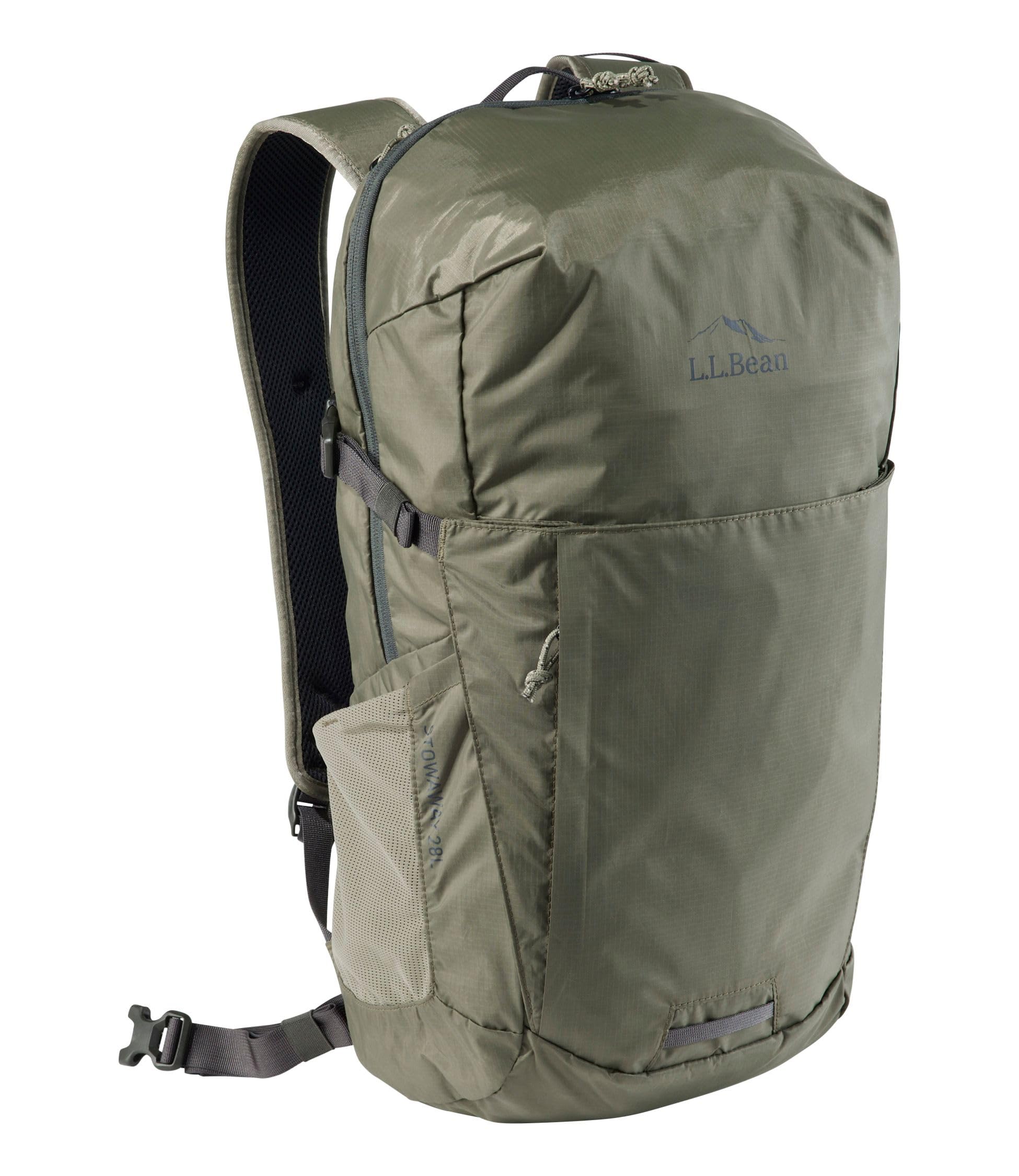 [L.L.Bean] Stowaway Day Pack, 28L, One Size Fits All, Olive Gray, 1000296845