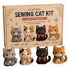 Kit da Cucito per Principianti Gnomo 4 Facili Progetti a Mano Tessuto in Feltro Pretagliato Guida Passo Passo Non Serve la Macchina Giocattoli Peluche Miniatura Fai da Te