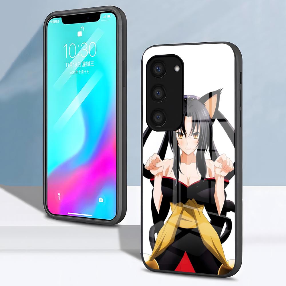 H-high Sschool D-D Kuroka Handyhülle Für Samsung S26 S25 S24 FE S23 S22 S21 Plus S20 Ultra Note20Ultra Schwarze Glasabdeckung