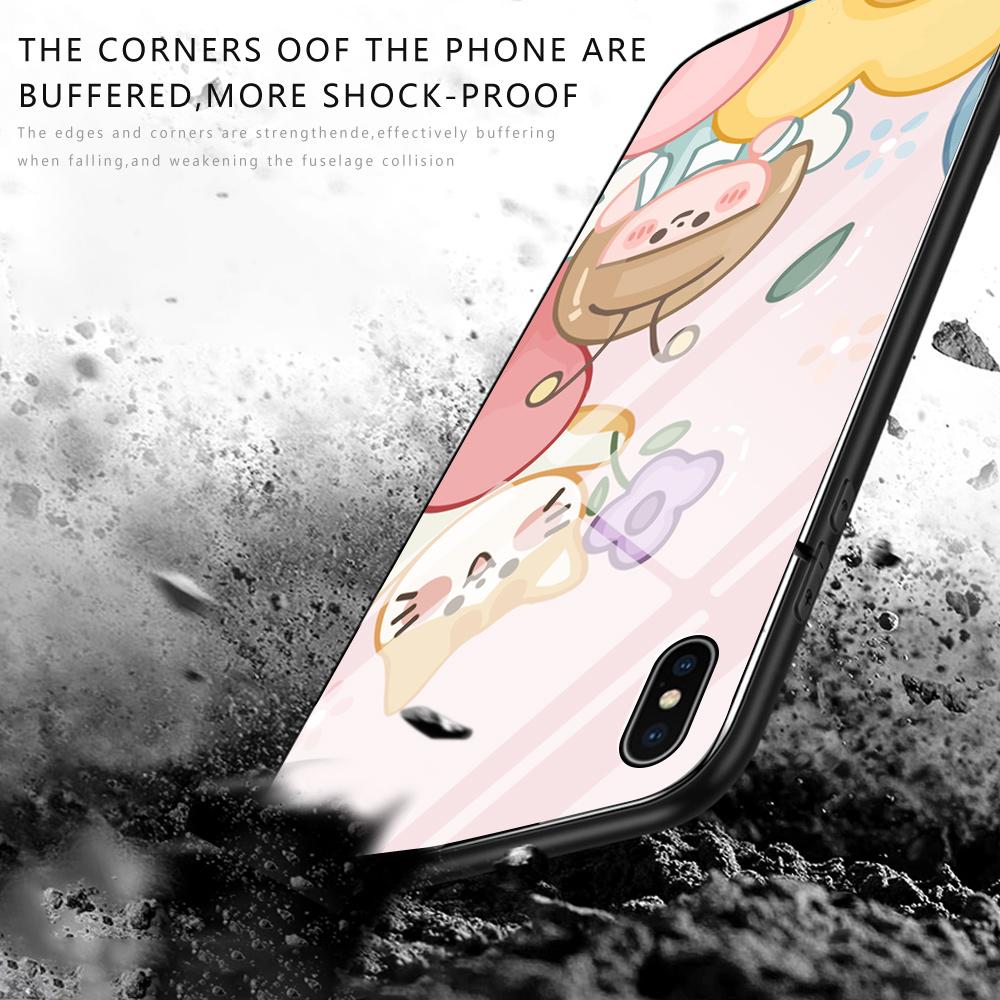 Tempered Glass Phone Case For Samsung A12 A16 A32 A53 S20FE S23 S25 Honor20 X6A 90Lite 9X Huawei Y9Prime2019 P30Lite Soft Edge Shockproof Smooth Shell