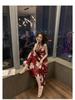 2020 Summer Korean Midi Backless Spaghetti Strap Beach Dress