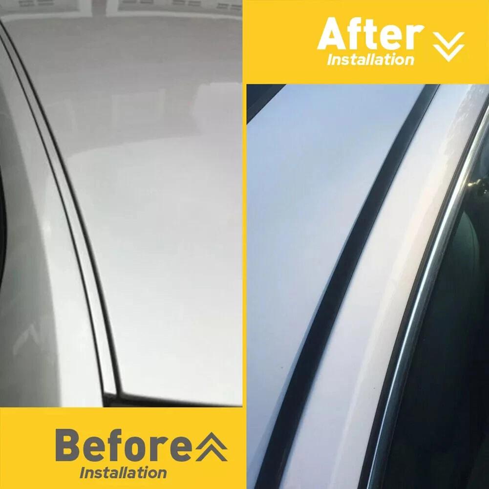 For Car Roof Repair Black Roof Drip Molding Car Roof Trim Molding Car Cover Left Right Pair Stable Performance