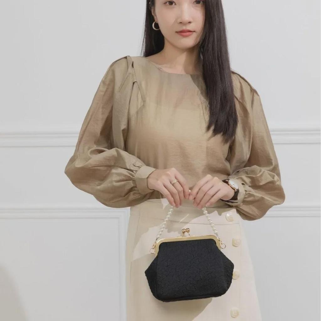 2024 Summer Pearl Beaded Shell Handbag - New Chinese-Style Crossbody Bag for Women