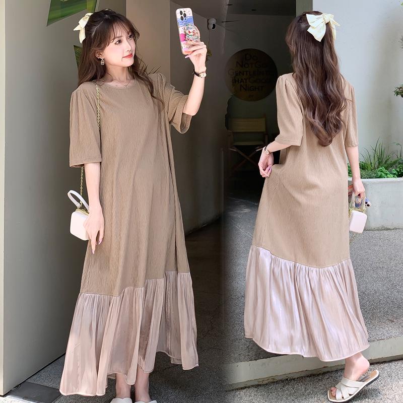 2026 Summer Chic Loose Fit Maternity Dress Large