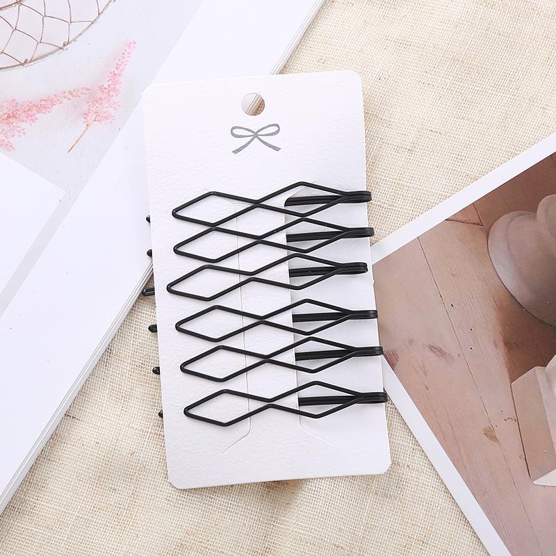 

Женская черная заколка для волос - челка в стиле знаменитости и боковой зажим