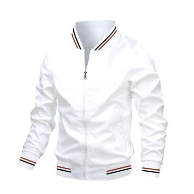 Spring and Autumn Men's Thin Stand Collar Solid Color Casual Jacket