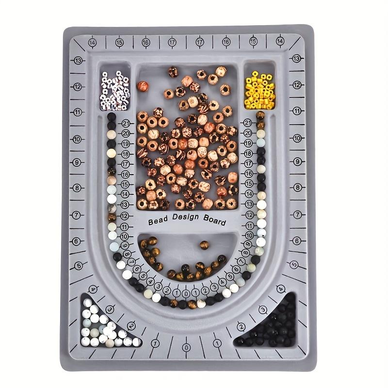Flocked Bead Board For DIY Bracelet Necklace Beading Jewelry Making Organizer Tray Design Craft Measuring Tool Accessories
