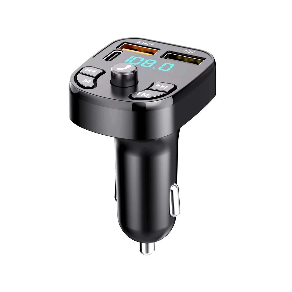 Bluetooth FM Transmitter Car Hands-Free Calling Radio Receiver Mp3 Music Stereo Adapter Dual USB Port Charger with LED Display