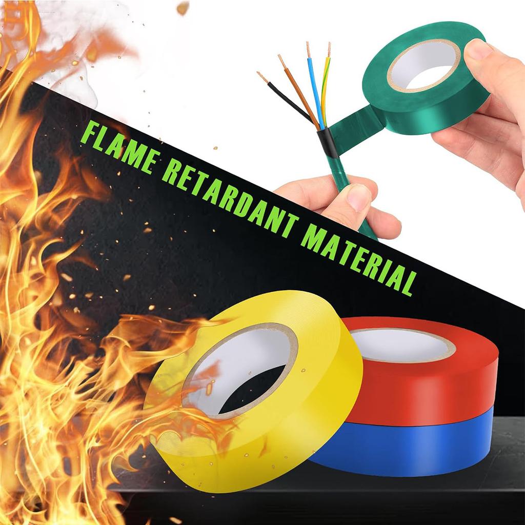 6 st Regnbågsfärgad Vinyl Nålrandstejp, 16mmx6m/0.63x236 tum för Elektriker, Skolgym Markering Golv, Hantverk, Fordon