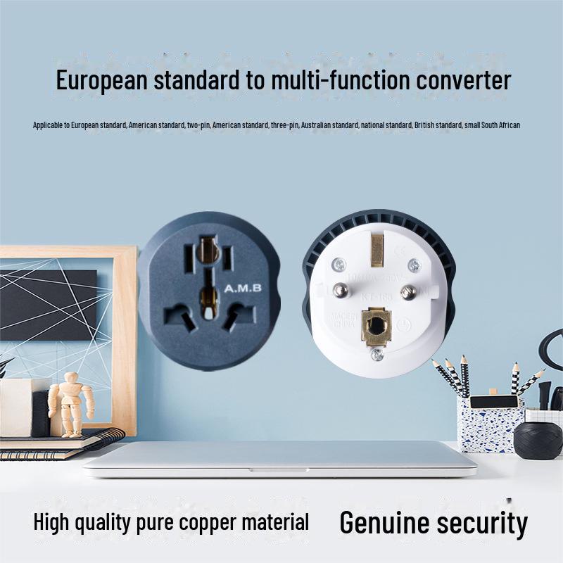 Adaptor priză de călătorie din Europa în Germania 10A/16A - negru