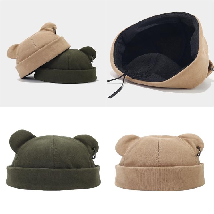 Japanische Bärenohren Mützen Hut für Hiphop-Enthusiasten Nicht verformbar Verdickt Warme Beanie-Mütze für Winter Herbst Erwachsene Unisex