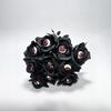 1Pc With Eyeball Halloween Eyeball Rose Simulation Handmade Eyeball Fake Flower Exquisite Artificial Black Rose Accessories