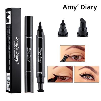 Eyeliner Liquido Timbro Matita Impermeabile Timbro Doppia Punta Sigillo 2-1 Penna Eyeliner Cosmetico Eyliner Strumenti per il Trucco Occhi