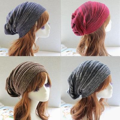 Warm Beanie Hat Baggy Ski Cap New Winter Knitted Hat Hip-hop