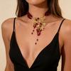 Multi-layer Beaded Tassel Necklace Premium Light Luxury Magnet Buckle Bracelet Retro Accessory Women Wedding Party Gifts