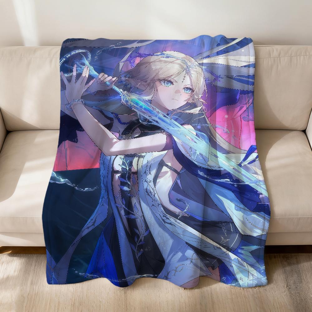 game Wuthering Waves Cartethyia Flannel soft warm plush blanket for sofa living room pet hogar bedroom gift home Car portable