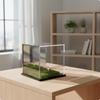 Grass-Lined Display Case Reflective Collectibles Showcase Square