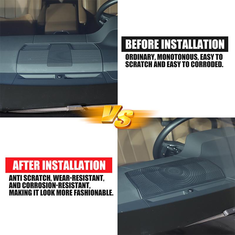 For Land Rover Range Rover Sport  Vogue L460 2023 2024 Black Stainless steel Car Dashboard Speaker Cover Trim  Accessories