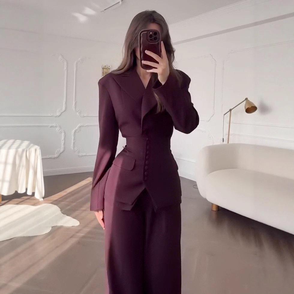 2025 Fall Women's V-Neck Long-Sleeve Cardigan and Pants Set