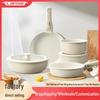 Detachable Non-stick Maifan Stone Wok Set for Induction & Gas Stoves