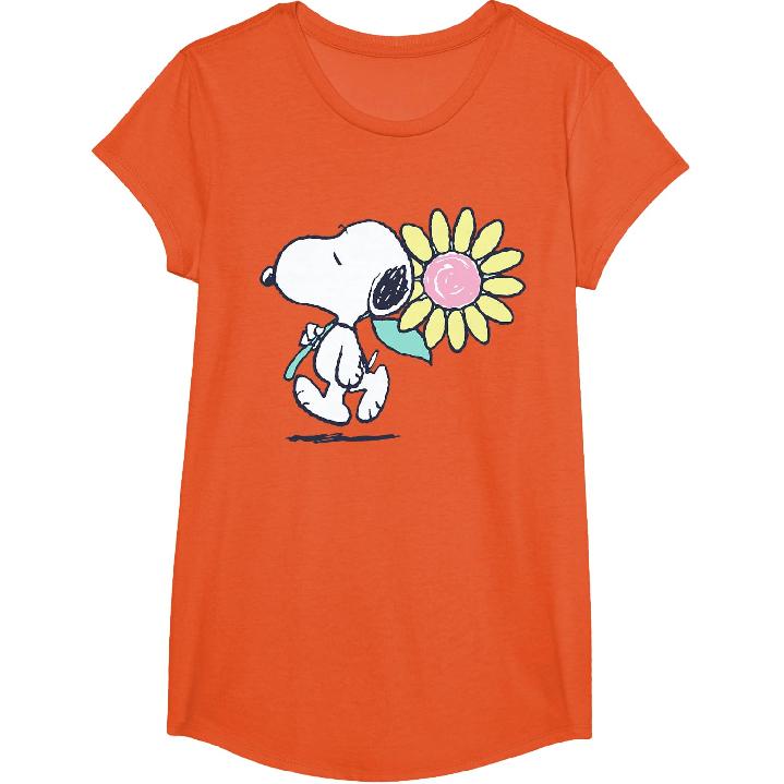 Peanuts Snoopy Rosa Gänseblümchen T-Shirt
