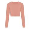 Awdis Womens/Ladies Long-Sleeved Crop Top