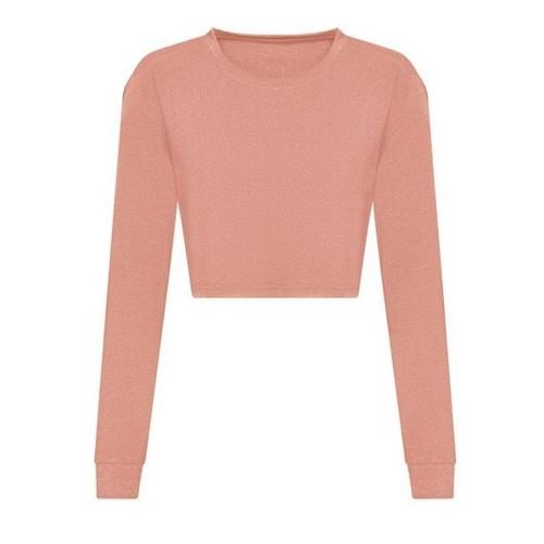 Awdis Womens/Ladies Long-Sleeved Crop Top
